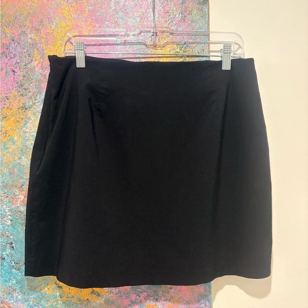 ASOS Design Curve Black Bengaline Mini Skirt with Slit size 14 - Picture 5 of 8
